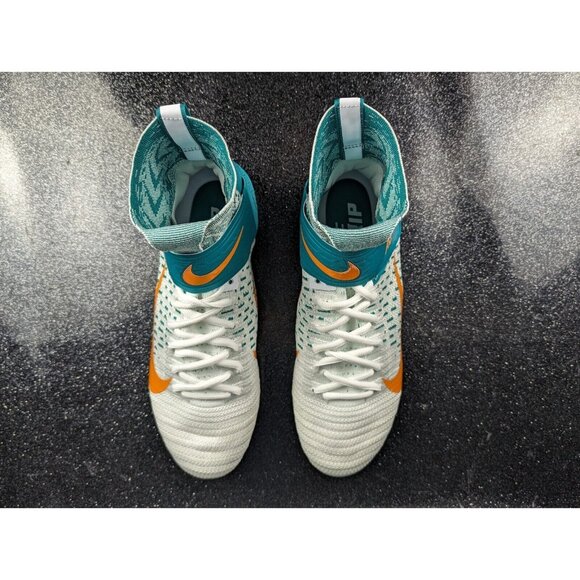 Nike Alpha Menace Elite 2 Flyknit Football Dolphin Teal White Men's Size 11 NEW - Picture 6 of 8